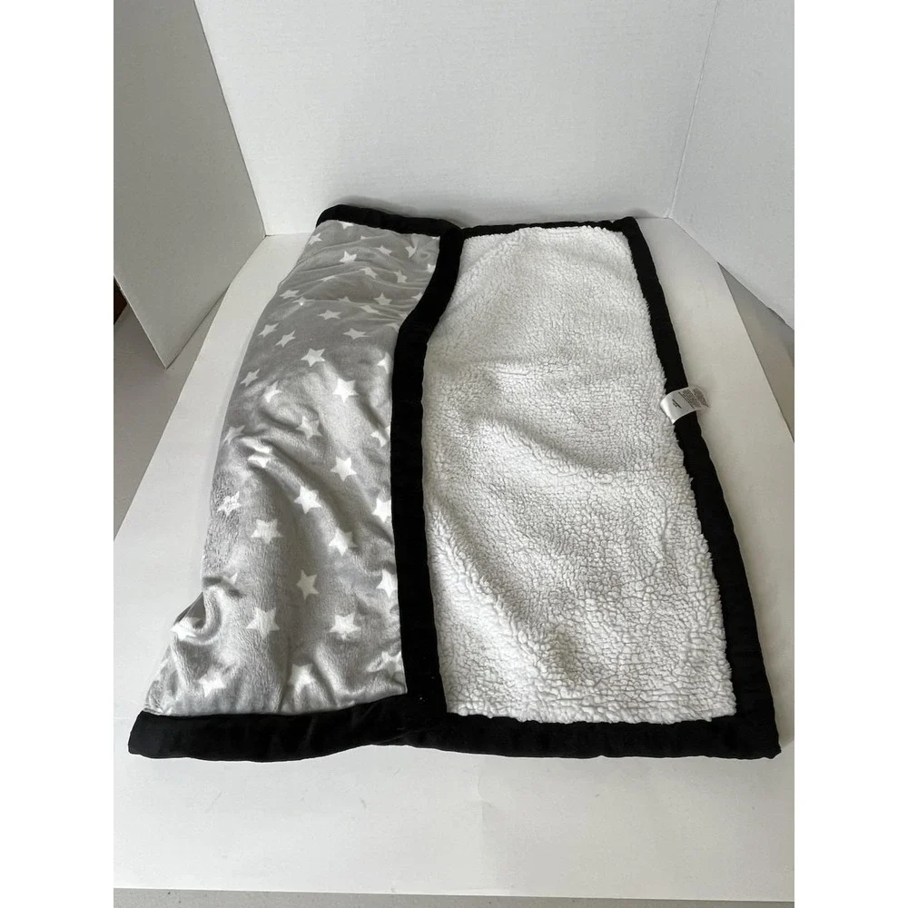 Gerber Modern Moments Baby Gray Dog Polyester Security Blanket